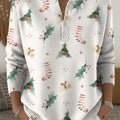 Women's Christmas Pattern Art Print Buttoned Cardigan Sweater
