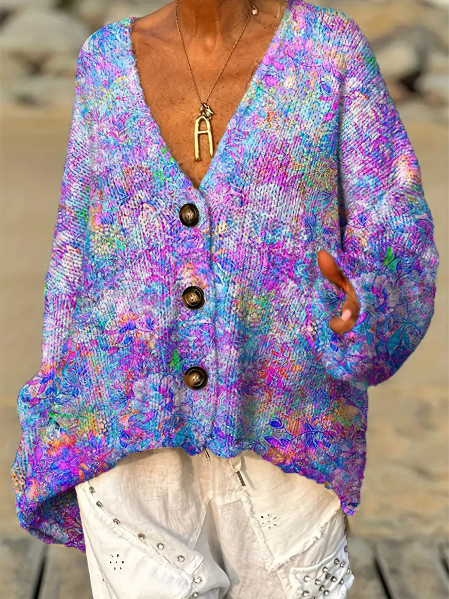 womens-beautiful-purple-abstract-floral-painting-art-print-casual-pullover-sweater