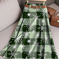 Women's Christmas Print High Waist Casual A-Line Skirt