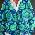 vintage-ethnic-geometric-floral-painting-art-print-buttoned-v-neck-cardigan-sweater