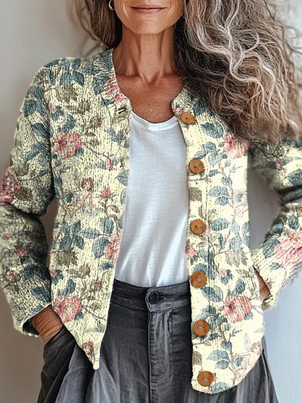 womens-vintage-floral-art-print-buttoned-cardigan-sweater-oiut