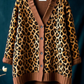 animal-print-lace-button-sweater