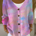womens-gradient-pattern-art-print-buttoned-v-neck-cardigan-sweater