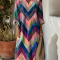 Women's Colorful Zigzag Stripes Art Print Dress