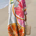 Women's Grapefruit Pattern  Art Print Dress