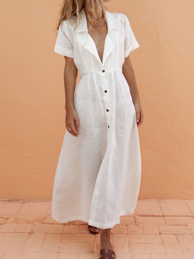 Women's Cotton Shirt Dress