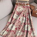 Women's Floral Art Print Casual Cotton Skirt