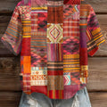 womens-vintage-patchwork-pattern-art-print-casual-crew-neck-short-sleeve-knitted-sweater