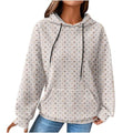 Autumn/Winter Women's Essential Creative Printed Long Sleeve Hooded Sweatshirt