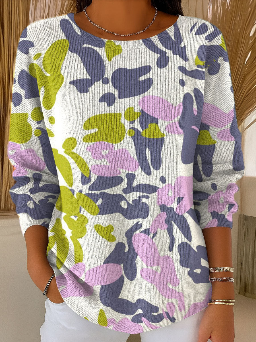 womens-color-camouflage-pattern-casual-pullover-sweater