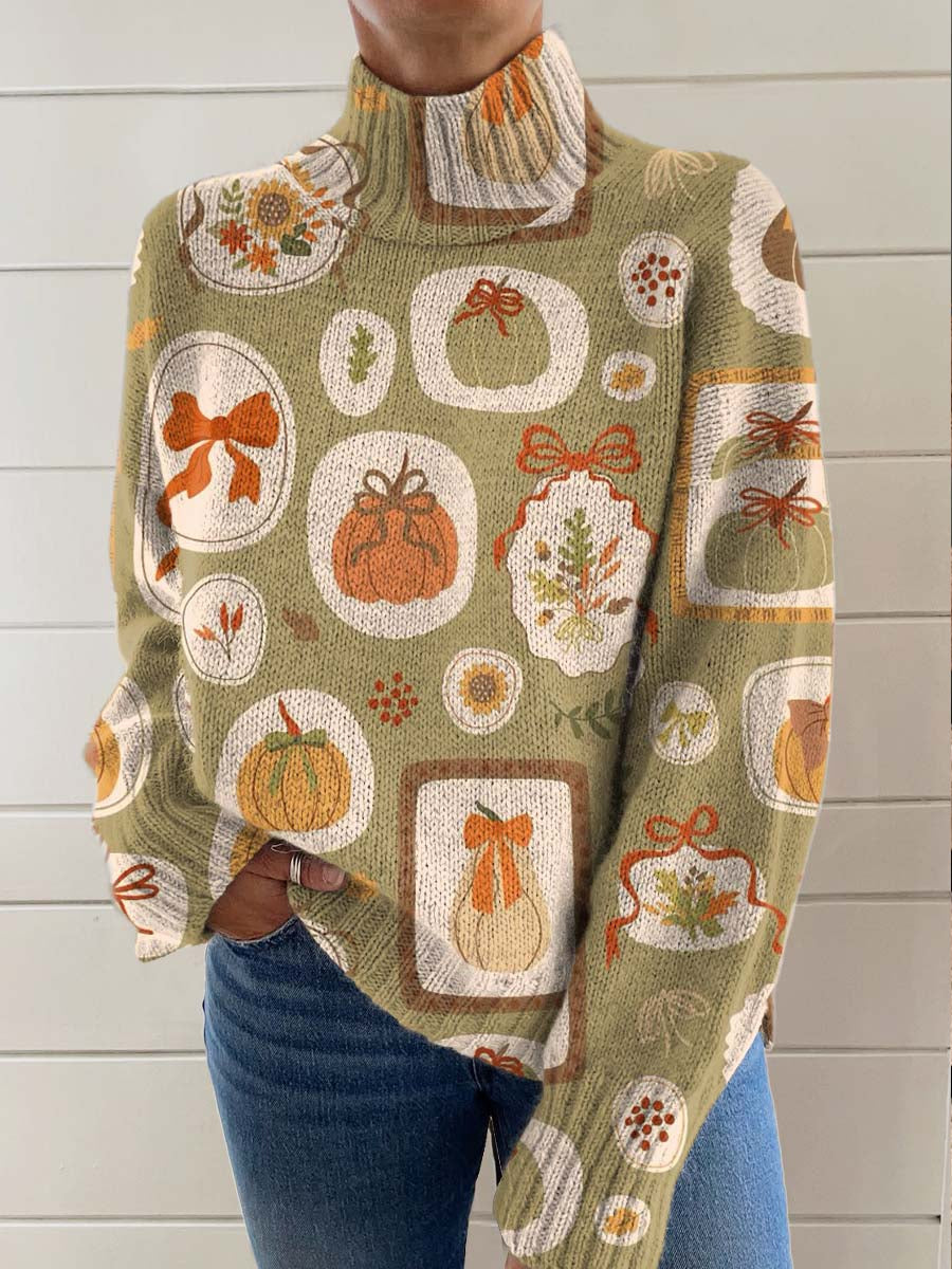 womens-retro-halloween-autumn-pumpkin-print-knit-turtleneck-pullover-sweater-wmz7