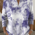 Purple smoke decorative pattern Cardigan Collar Sweater