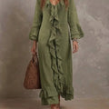 Women's Lace-trimmed Loose Cotton-linen Dress