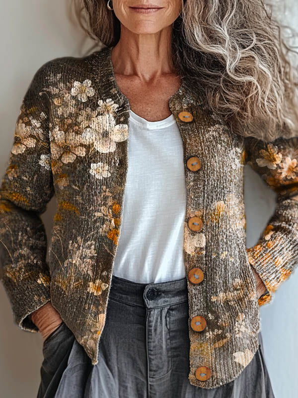 womens-vintage-floral-art-print-buttoned-cardigan-sweater-z8mi