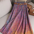 Women's Beautiful Gradient Graffiti Painting Art Print Cotton Skirt