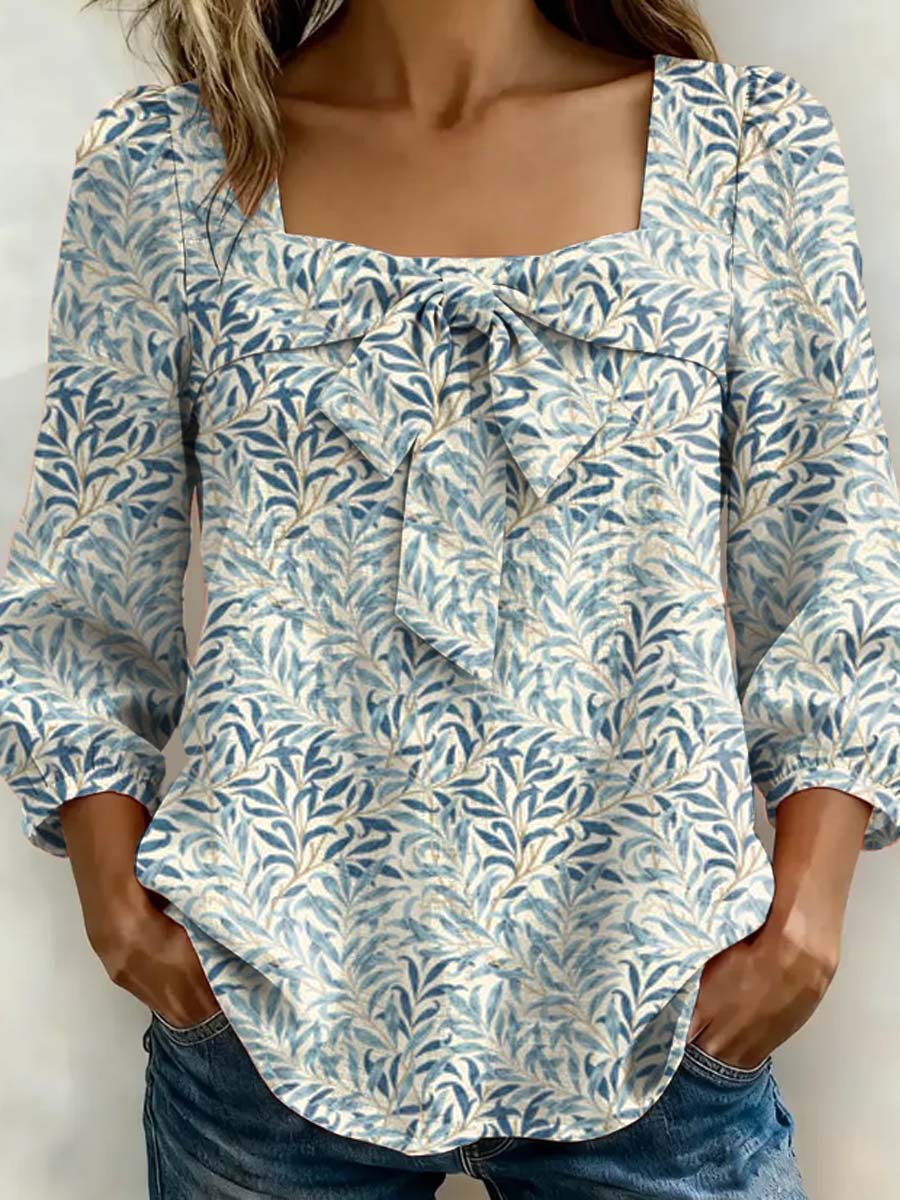 Women's Floral Art Print Casual Stylish Cotton Shirt
