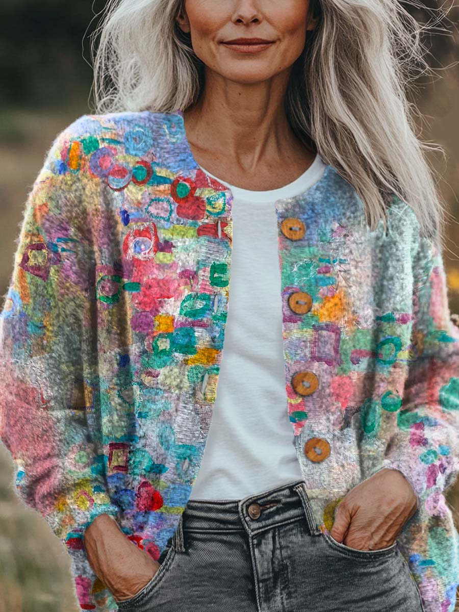 womens-abstract-pattern-art-print-buttoned-cardigan-sweater-61ui