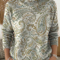 Women's Paisley Pattern Print Turtleneck Sweater