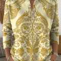 Women's Vintage Floral Pattern Art Print Buttoned Cardigan Sweater