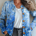 cardigan/pull boutonné à imprimé floral vintage pour femme - en7j 