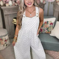 Women's  Solid Color Casual 100% Cotton Wide Leg Jumpsuit