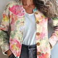 womens-retro-art-watercolor-flowers-print-buttoned-cardigan-sweater