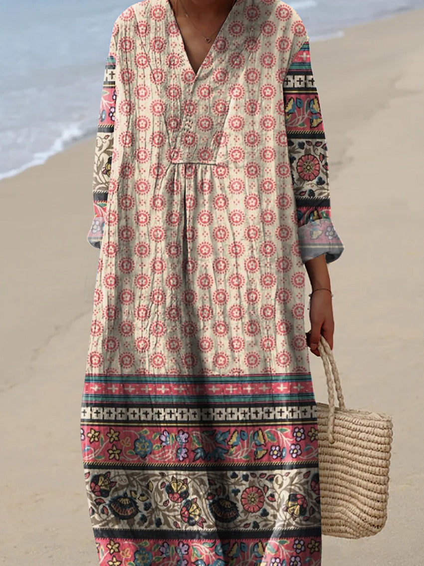Eastern Ethnic Style Pattern Printed Women's Dress