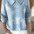 Merry Christmas snowflake decorative pattern Casual Sweater