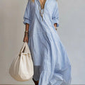 Women's Casual Striped Loose-fitting Dress