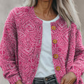 pink-casual-print-buttoned-cardigan-sweater