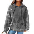 Autumn/Winter Women's Essential Creative Printed Long Sleeve Hooded Sweatshirt