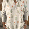 Women's Christmas Trees Pattern Art Print Buttoned Cardigan Sweater