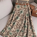 Women's Vintage Floral Painting Art Print Cotton Skirt