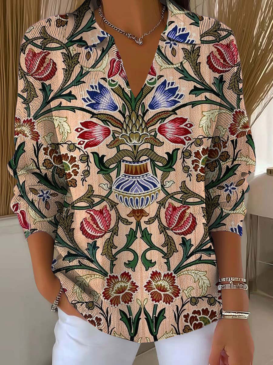 womens-vintage-flower-art-printed-casual-hooded-button-sweater-sr4t