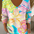 womens-colorful-watercolor-flowers-print-casual-pullover-sweater