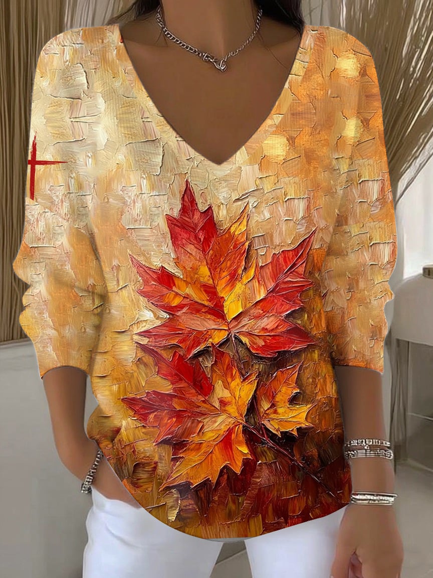 womens-vintage-maple-leaf-art-print-casual-pullover-sweater-fu4y