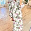 Women's Vintage Flower Art Printed Casual Dress
