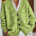 beautiful-cute-small-floral-painting-art-print-buttoned-v-neck-cardigan-sweater