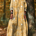 Vintage-Kleid für Damen mit ethnischem Blumenmuster