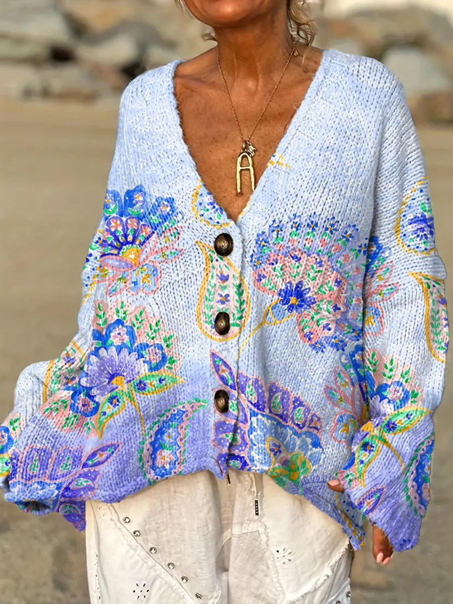 womens-beautiful-ethnic-paisley-floral-painting-art-print-casual-pullover-sweater