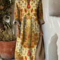 Vintage-Baumwollkleid mit Blumenmuster für Damen