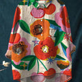 Women's Flowers Print Casual Cotton And Linen Shirt