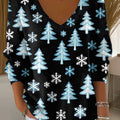 Women's Merry Christmas! Christmas Tree Painting Art Print Casual Pullover Sweater