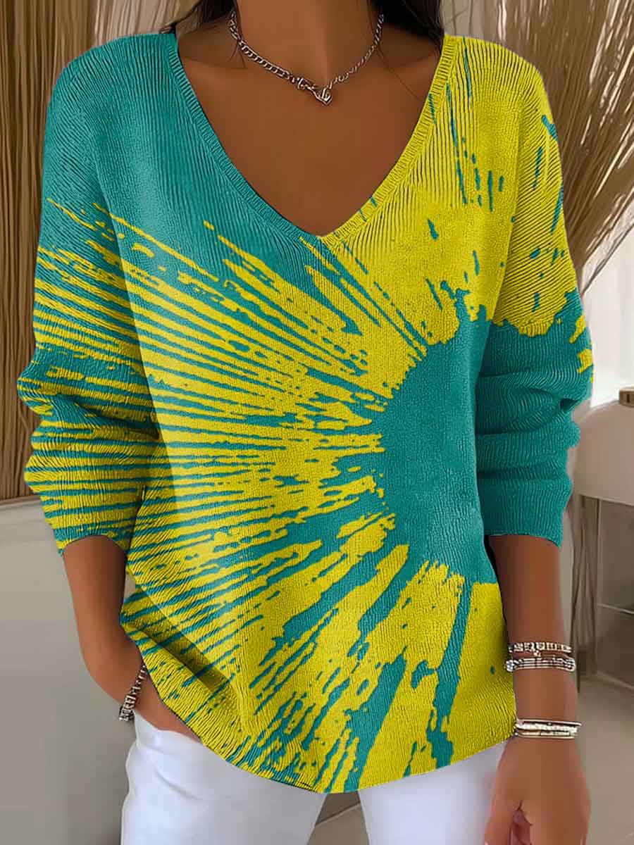 womens-contrast-color-abstract-artwork-colorful-casual-print-pullover-sweater-fl41