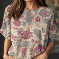 womens-vintage-ethnic-art-flower-print-casual-crew-neck-short-sleeve-knitted-sweater