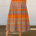 Women's Geometry Abstract Colorful Pattern Print Casual Cotton Skirt
