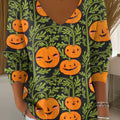 womens-halloween-pumpkin-painting-art-print-casual-pullover-sweater