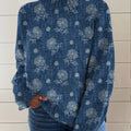 womens-floral-art-print-knit-turtleneck-pullover-sweater