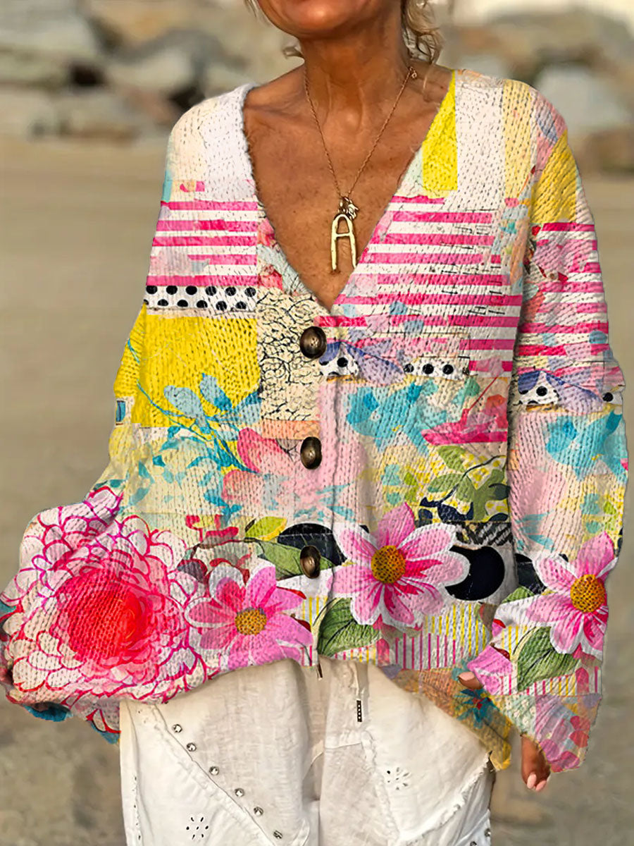 womens-vintage-floral-pattern-art-print-casual-pullover-sweater-ajin