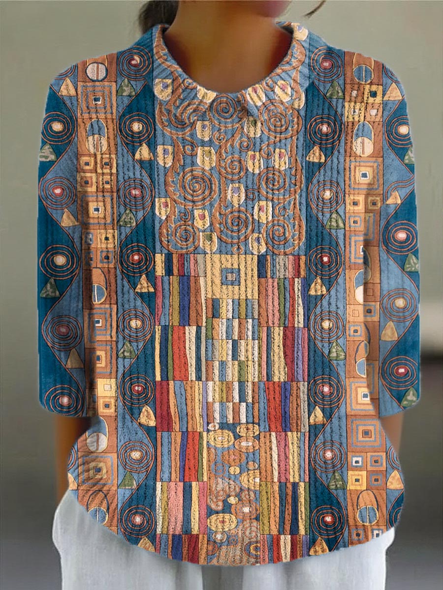 womens-geometric-pattern-art-print-casual-pullover-sweater-xtte